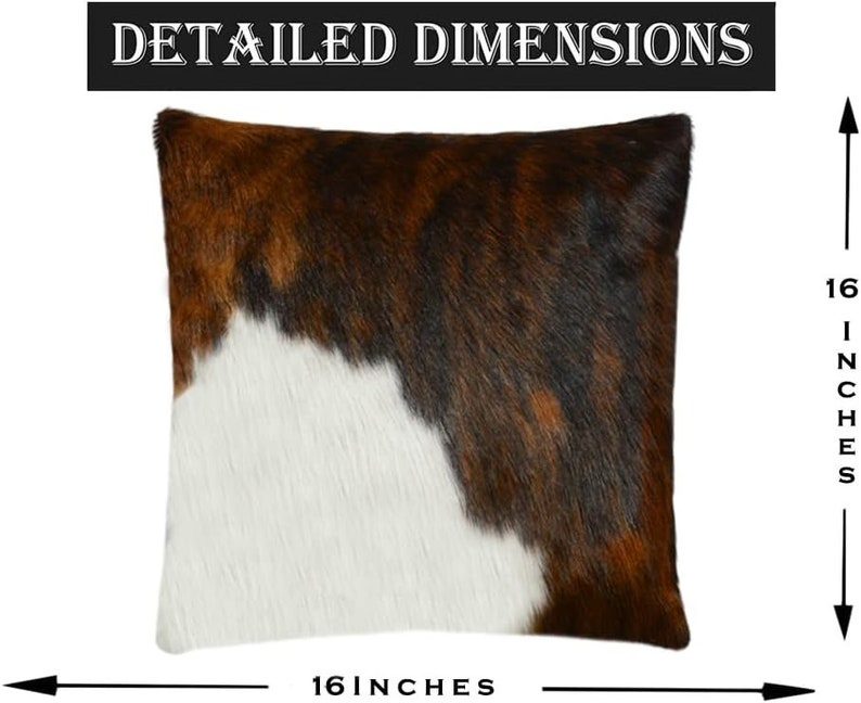 Cowhide Pillow Cover Brown And White Cowhide Cushion Natural Hair On Throw Cushion Covers Genuine Cow Hide Real Original Skin Leather Pillow image 2