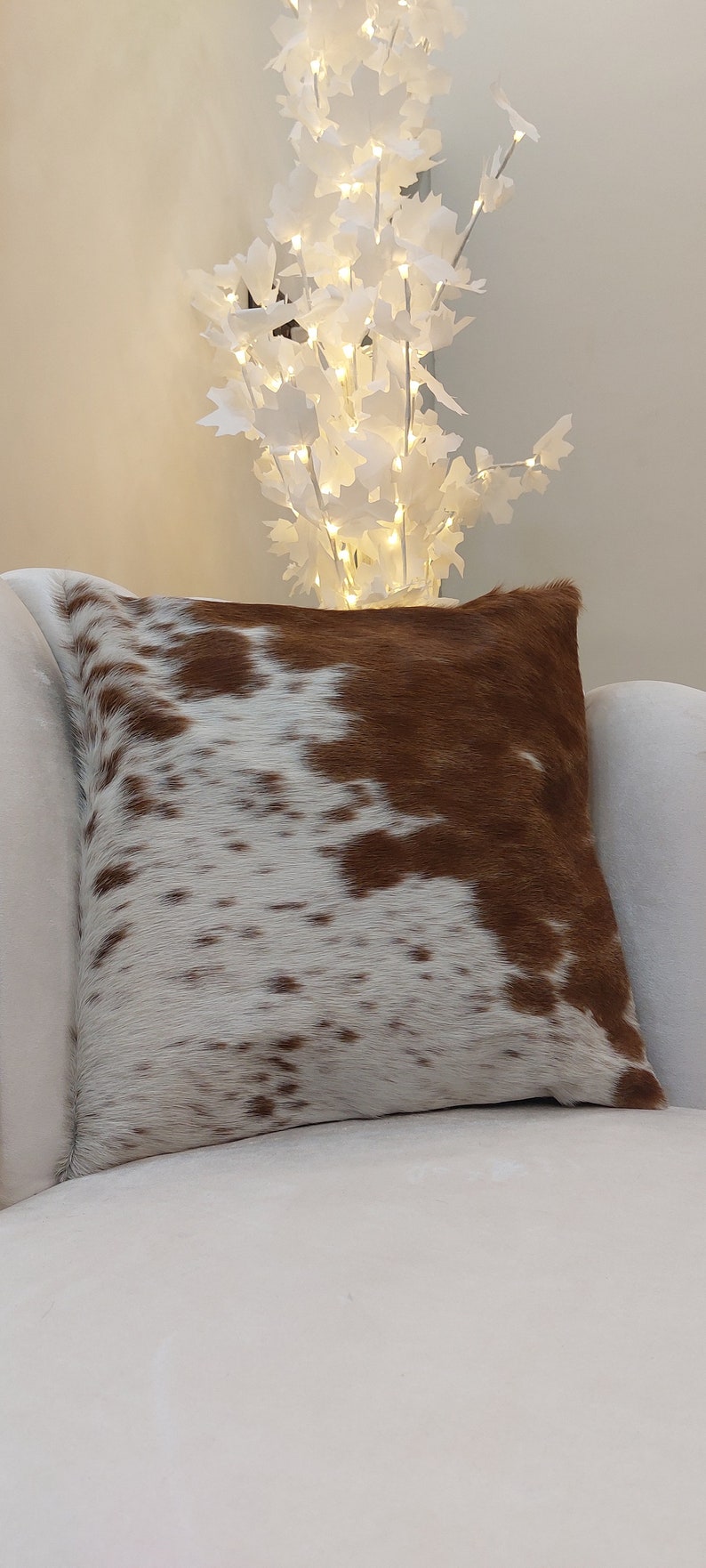 Cowhide Pillow Cover Brown And White Cowhide Cushion Natural Hair On Throw Cushion Covers Genuine Cow Hide Real Original Skin Leather Pillow image 10