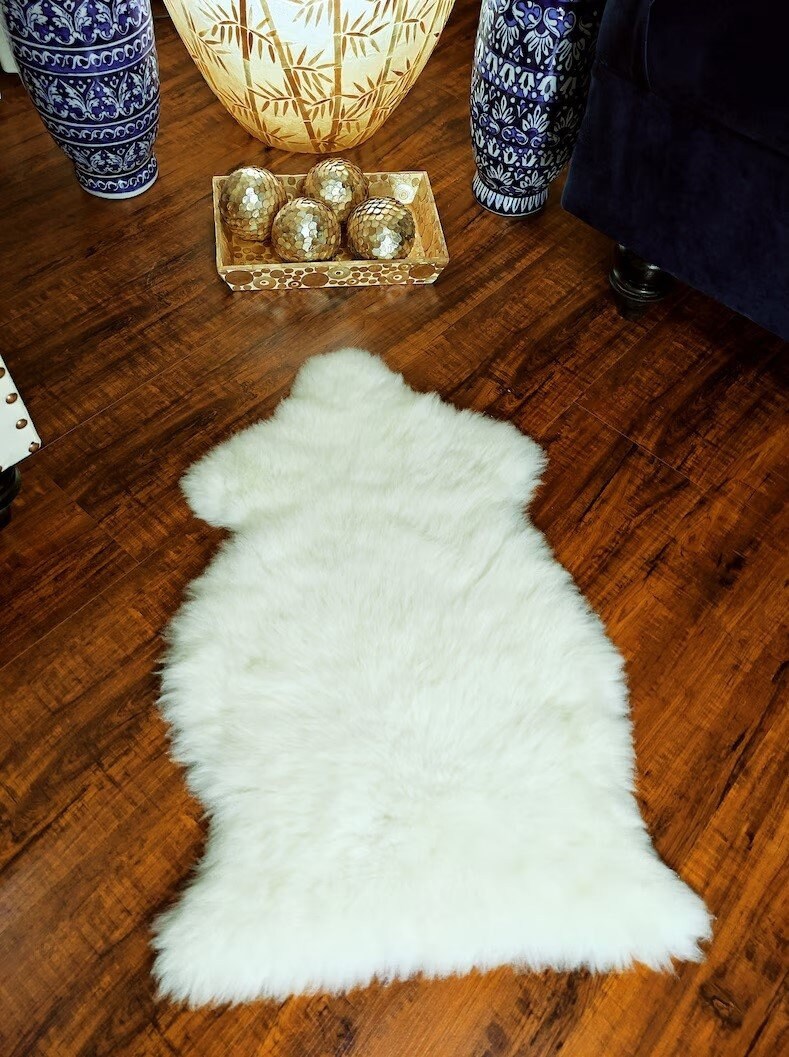 Baby Sheepskin Rug Small Sheep Fur Rug 2.5 Ft X 1.5 Ft Eco Etsy UK