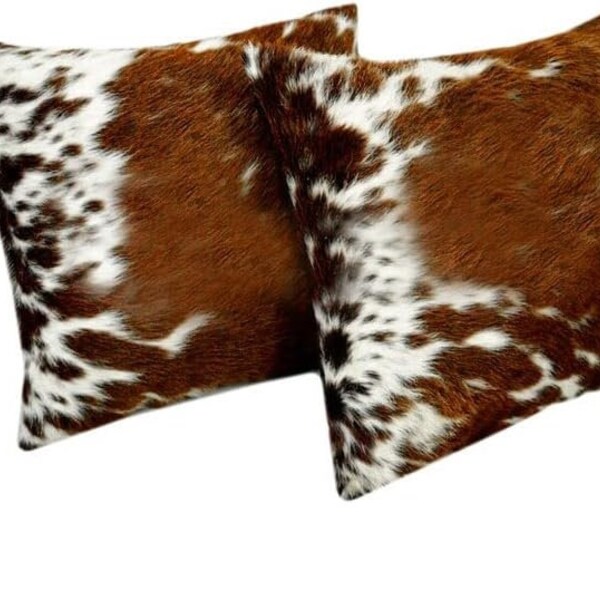 Cowhide Pillow Etsy