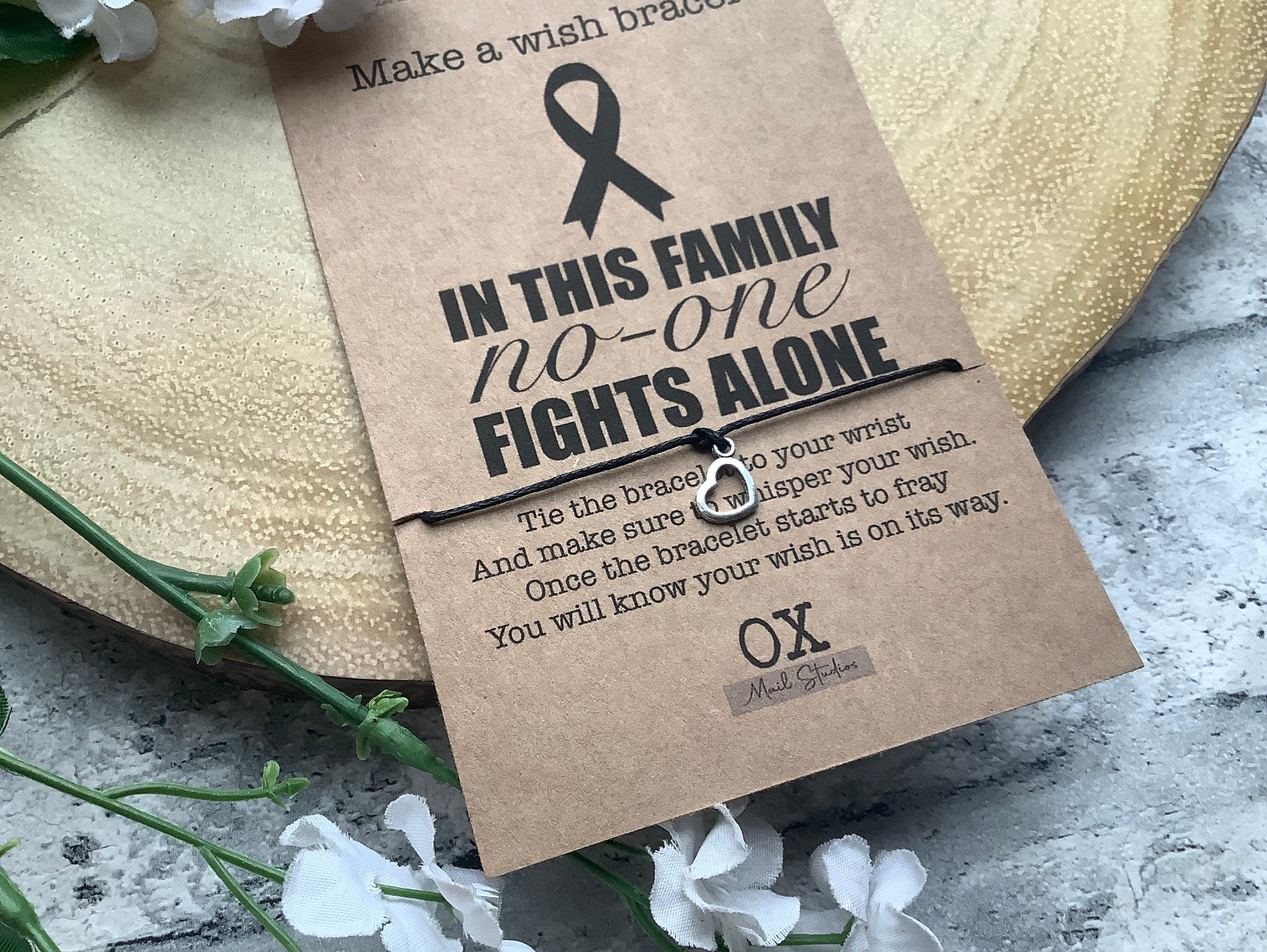 No One Fights Alone Multicolor Ribbon For Cancer Awareness