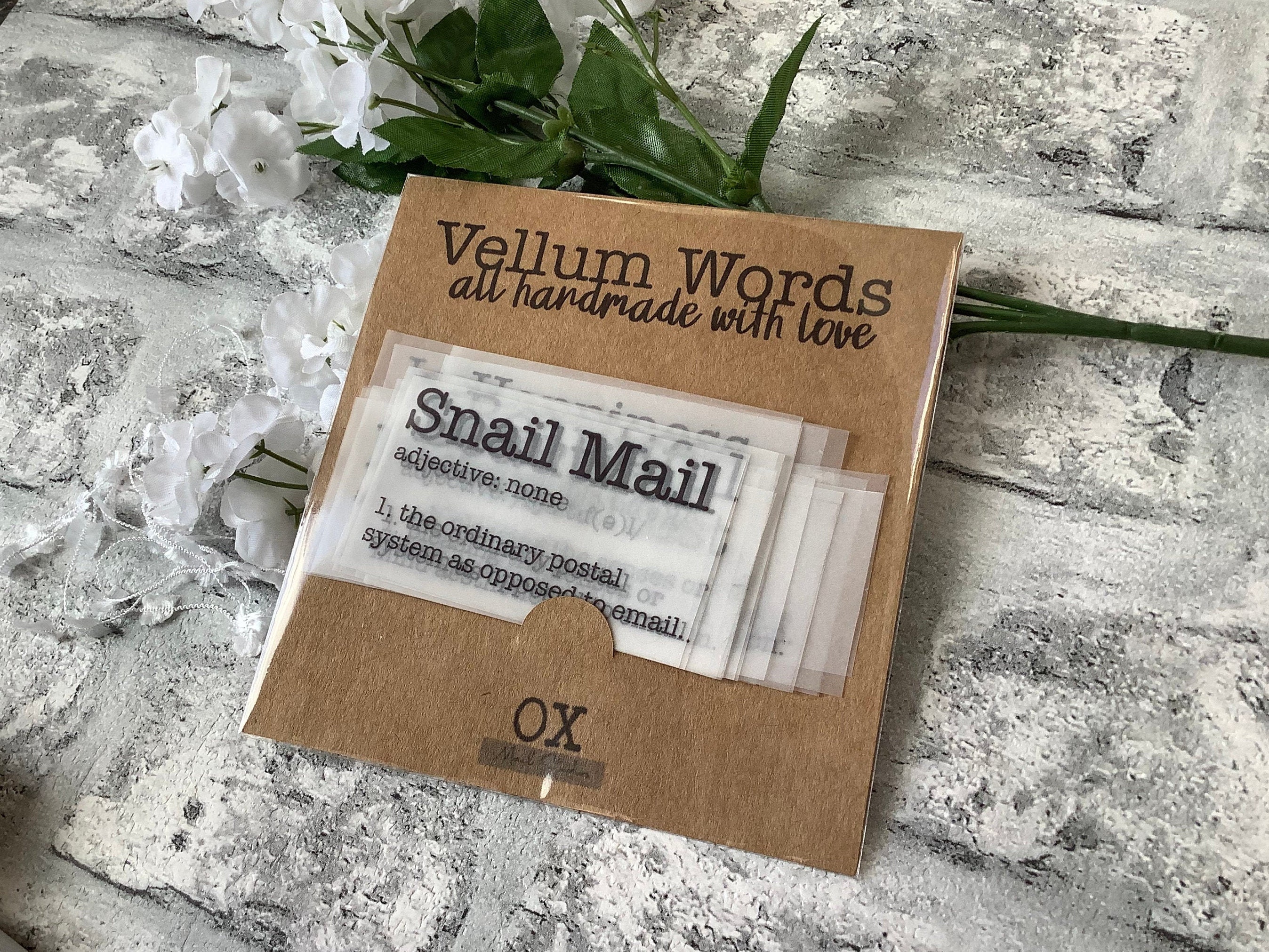 Vellum Quotes Words Definitions Ephemera Transparent Etsy