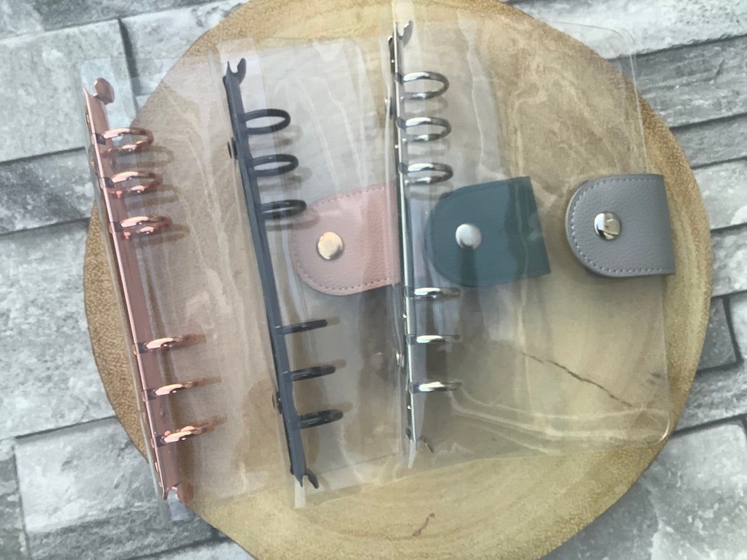 Bold Clasp Clear A6 Ring Binder, Cash Stuffing, Money Saving, Financial Sacing Binder, Cash