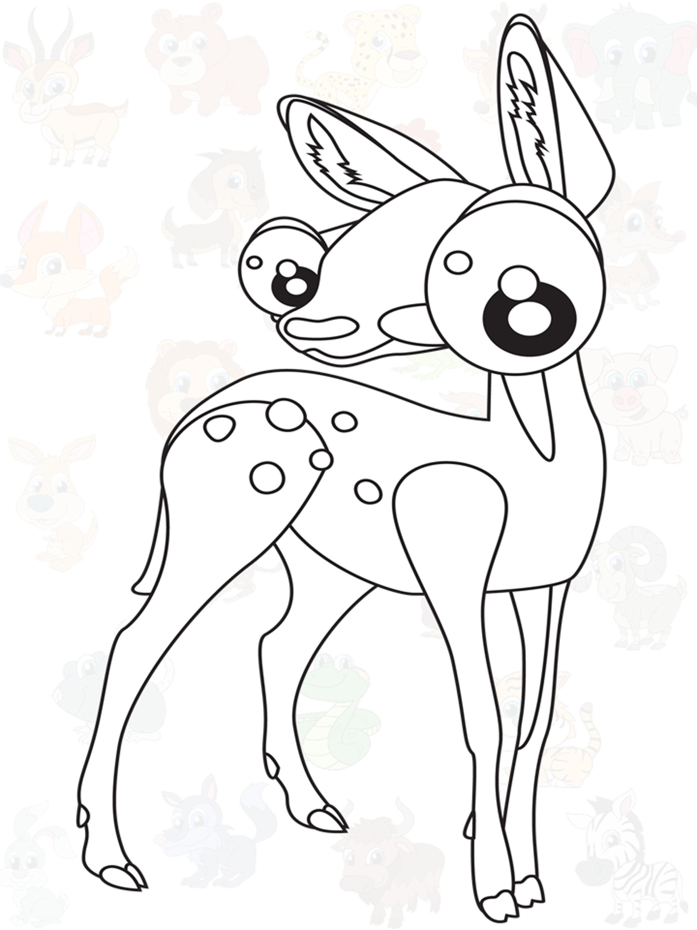 Kids Coloring Book digital download Ages 4-8 Animal Coloring | Etsy