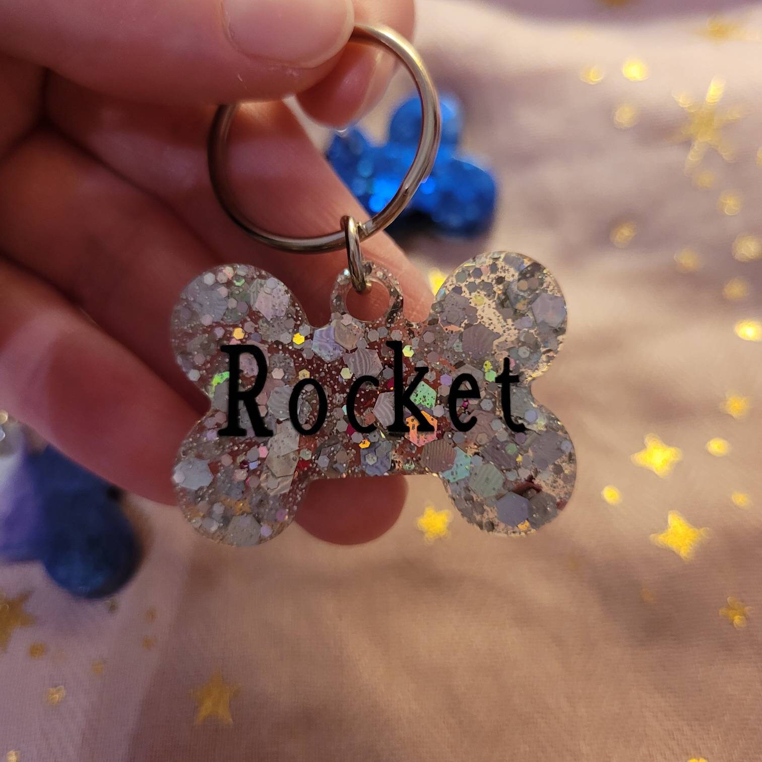 Small Personalised Dog Tag, Bone Shaped Pet Tag, Collar Id Tag, Dog