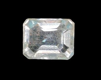 Very Rare Castorite/Clear Petalite Faceted Gemstone 24 Carat rectangle Shaped