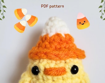 Corey das Candy Corn Küken | No Sew Halloween Häkelanleitung | Amigurumi Küken