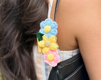 Crochet Flower Claw Clips | Rectangular Claw Clip | Hair Accessories | Bridesmaid Gifts