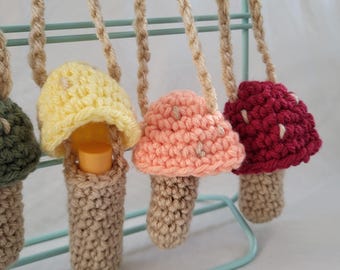 Crochet Mushroom | Chapstick Holder | Lip Balm Holder | Handmade Gifts