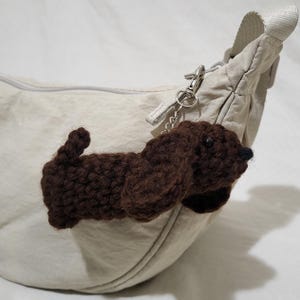 Crochet Dachshund | Weenie Dog Desk Buddy | Keychain