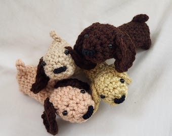 Crochet Dachshund | Weenie Dog Desk Buddy | Keychain