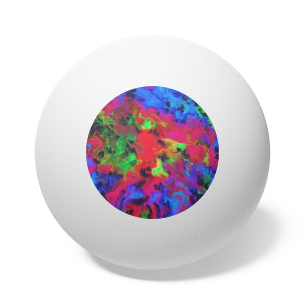 Ping Pong Balls, 6 pcs, Colorful Nebula