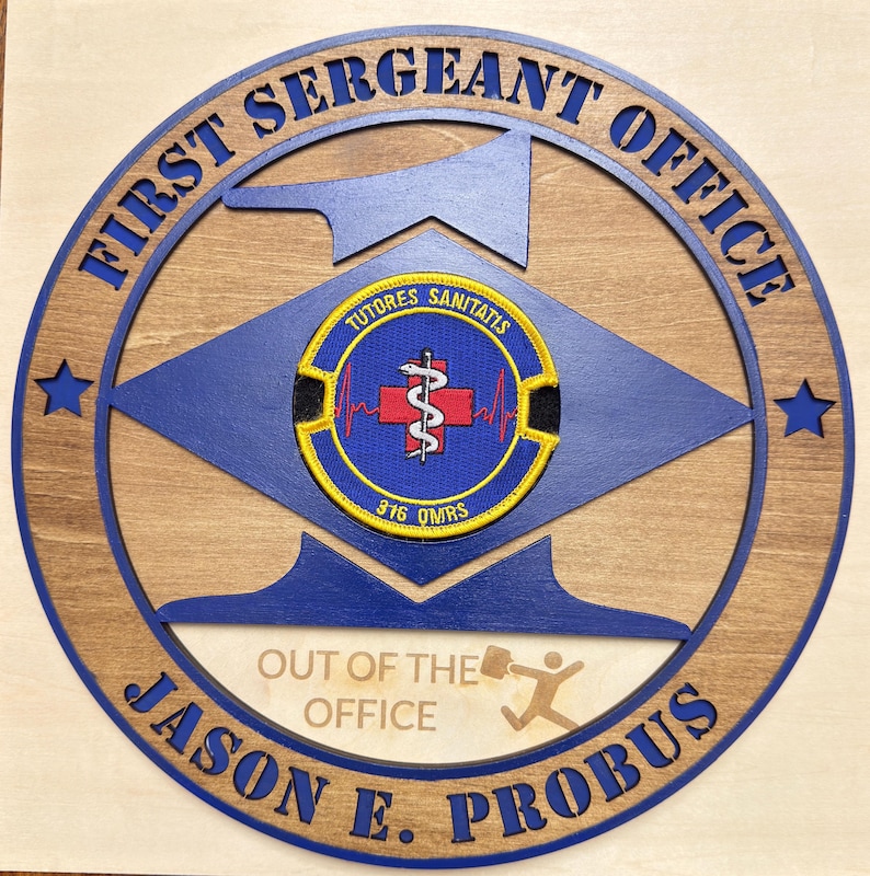 Senior Sergeant Sign First Sergeant Rotating Door Sign | Military Sign | USAF | Office Sign ...