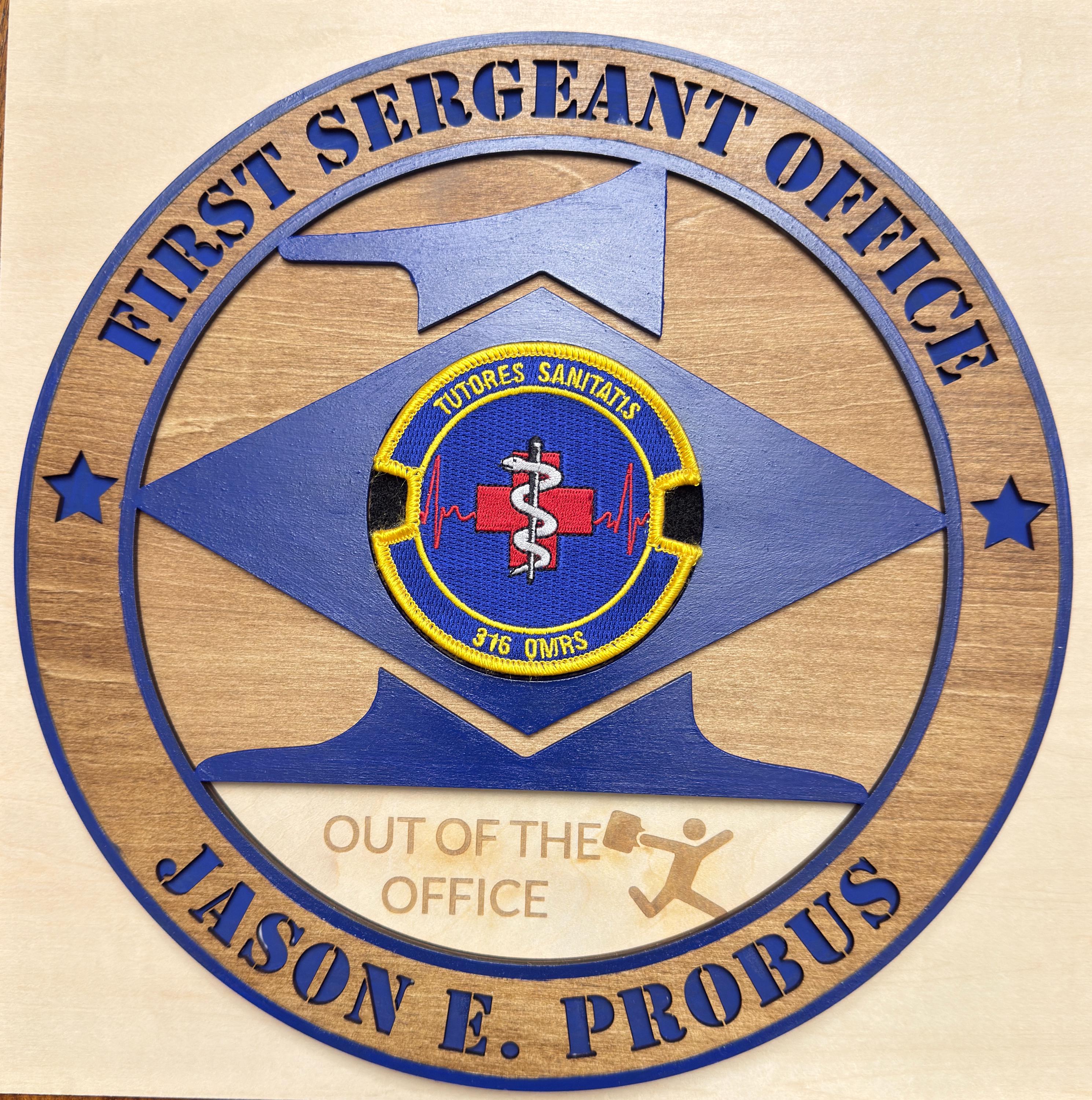 First Sergeant Rotating Door Sign | Military Sign | USAF | Office Sign ...