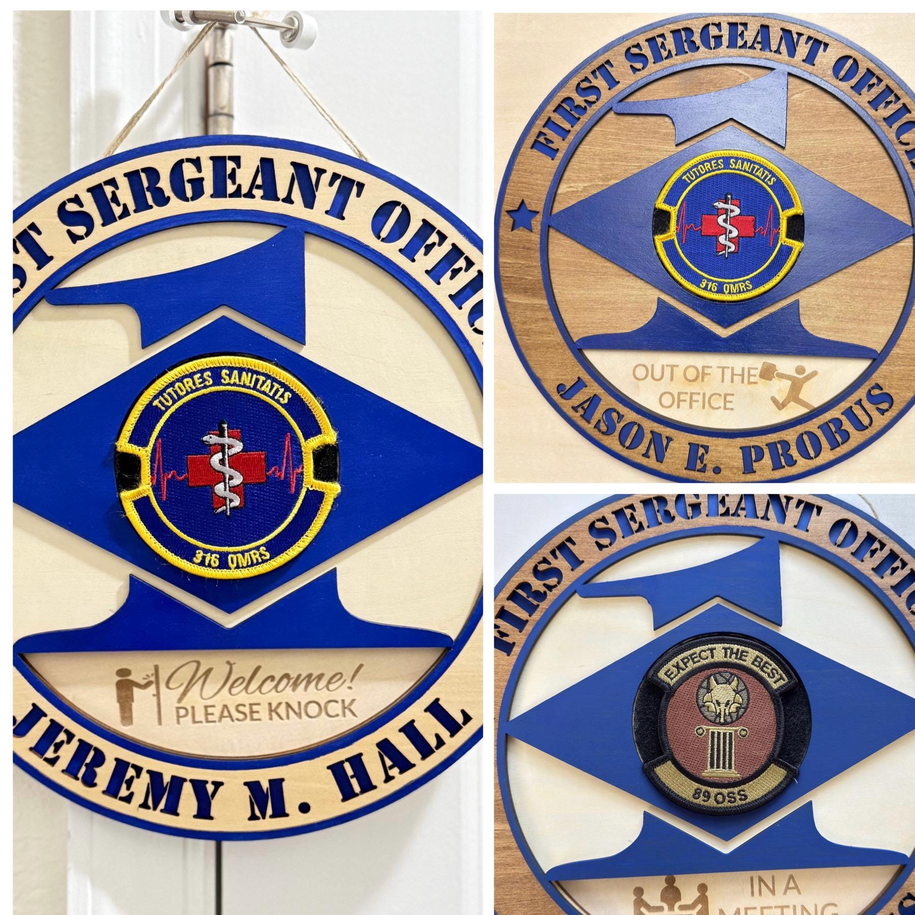 Senior Sergeant Sign First Sergeant Rotating Door Sign | Military Sign | USAF | Office Sign ...