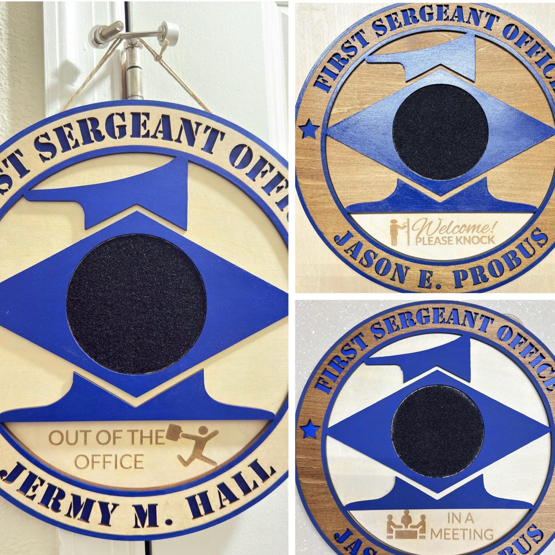 First Sergeant Field Sign First Sergeant Rotating Door Sign | Military Sign | USAF | Office Sign ...