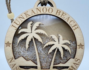Custom Beach Sand Keepsake Ornament Palm Tree//Ornament Kit//Sand Souvenir//sand jar//ocean//honeymoon//gift