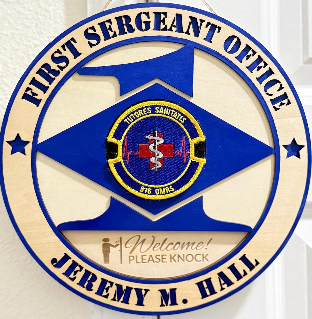 First Sergeant Rotating Door Sign | Military Sign | USAF | Office Sign ...