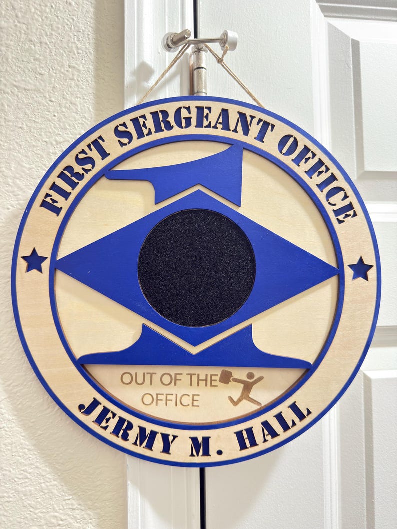 First Sergeant Field Sign First Sergeant Rotating Door Sign | Military Sign | USAF | Office Sign ...