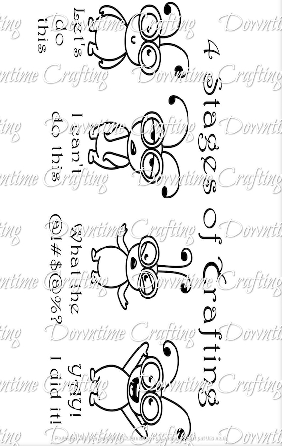 Download 4 Stages of Crafting Cricut cuties Svg | Etsy