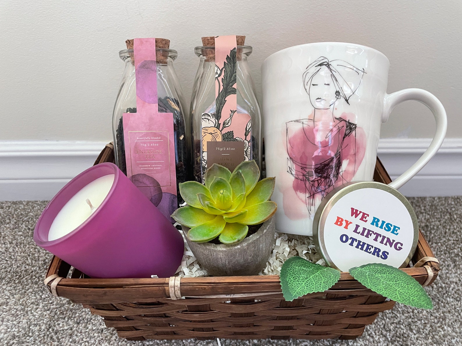 Birthday Gift Tea Gift Basket Tea Lover Gift Basket Custom Etsy