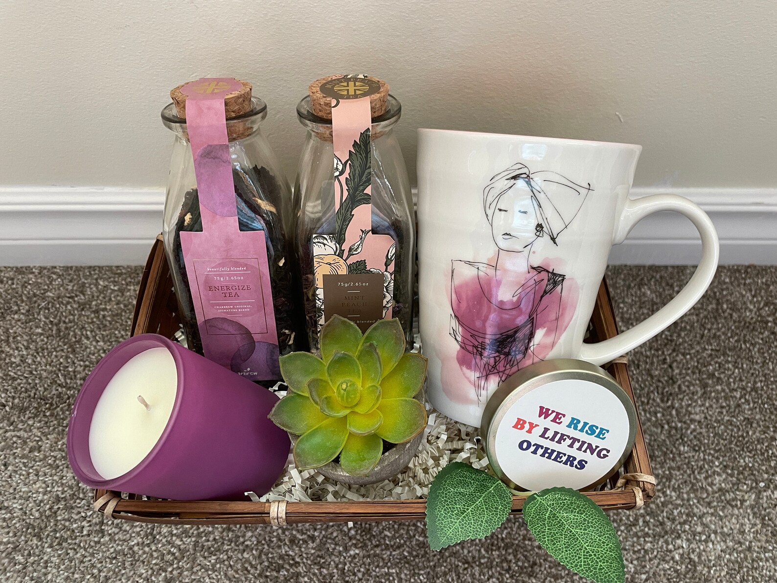 Birthday Gift Tea Gift Basket Tea Lover Gift Basket Custom Etsy