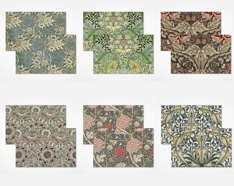 William Morris Table Placemats Sets 12x18inch Nature Floral Art Cloth Personalise Placemat - Table Dinning Mats - Modern Decor Placemat Set