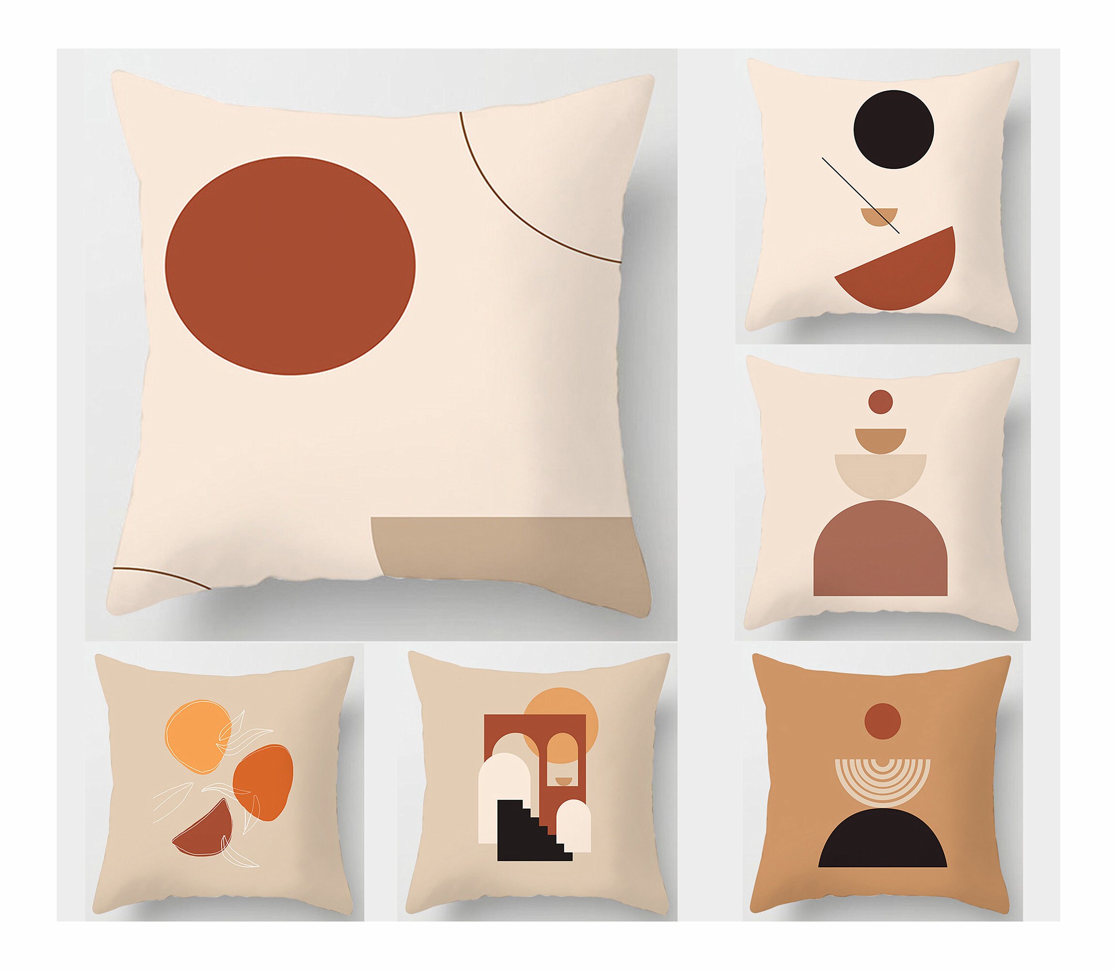 Mittlere Farbe Block Kissenbezug geometrische werfen | Etsy