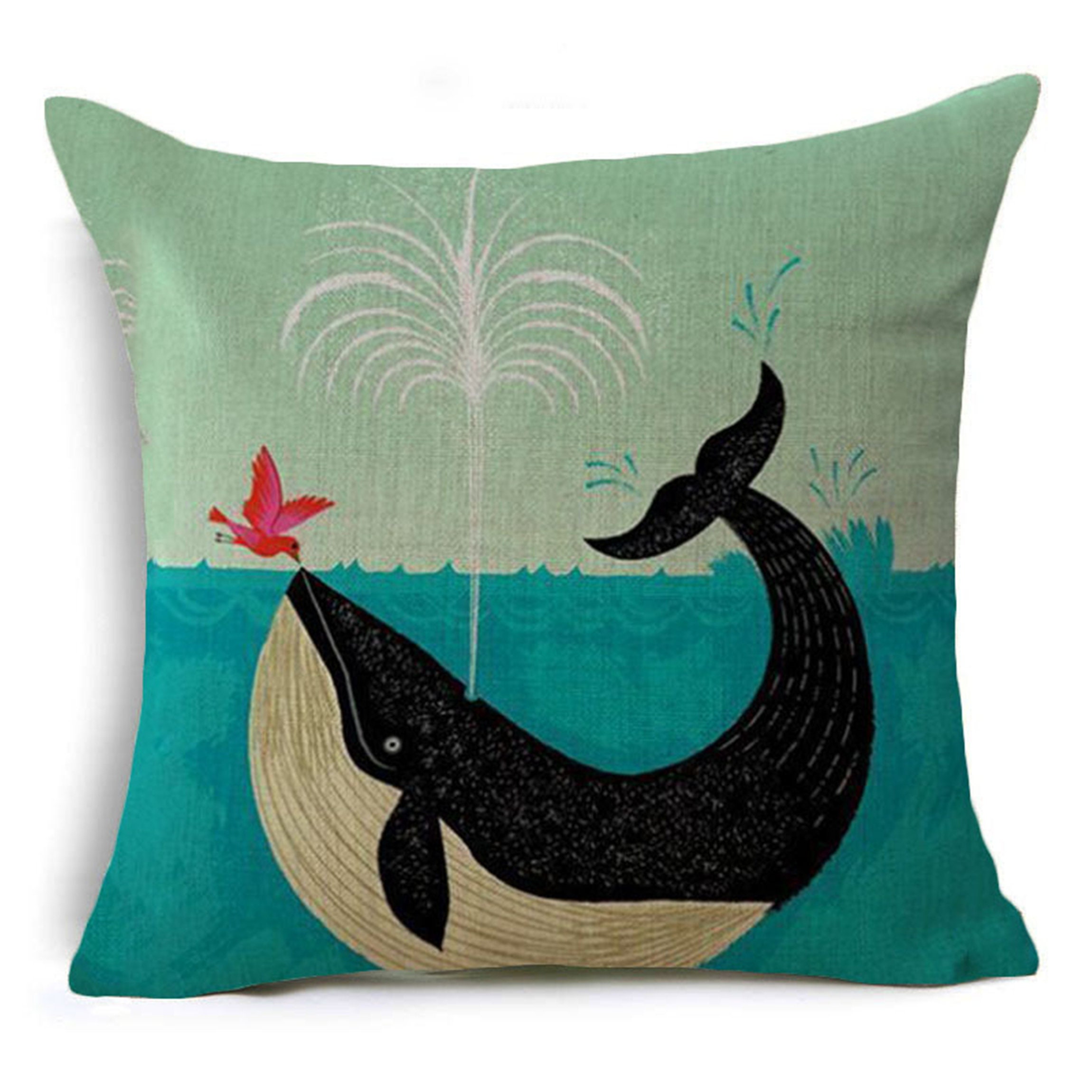 Cotton Sea life Pillow CaseThrow Pillow coverSquare Etsy