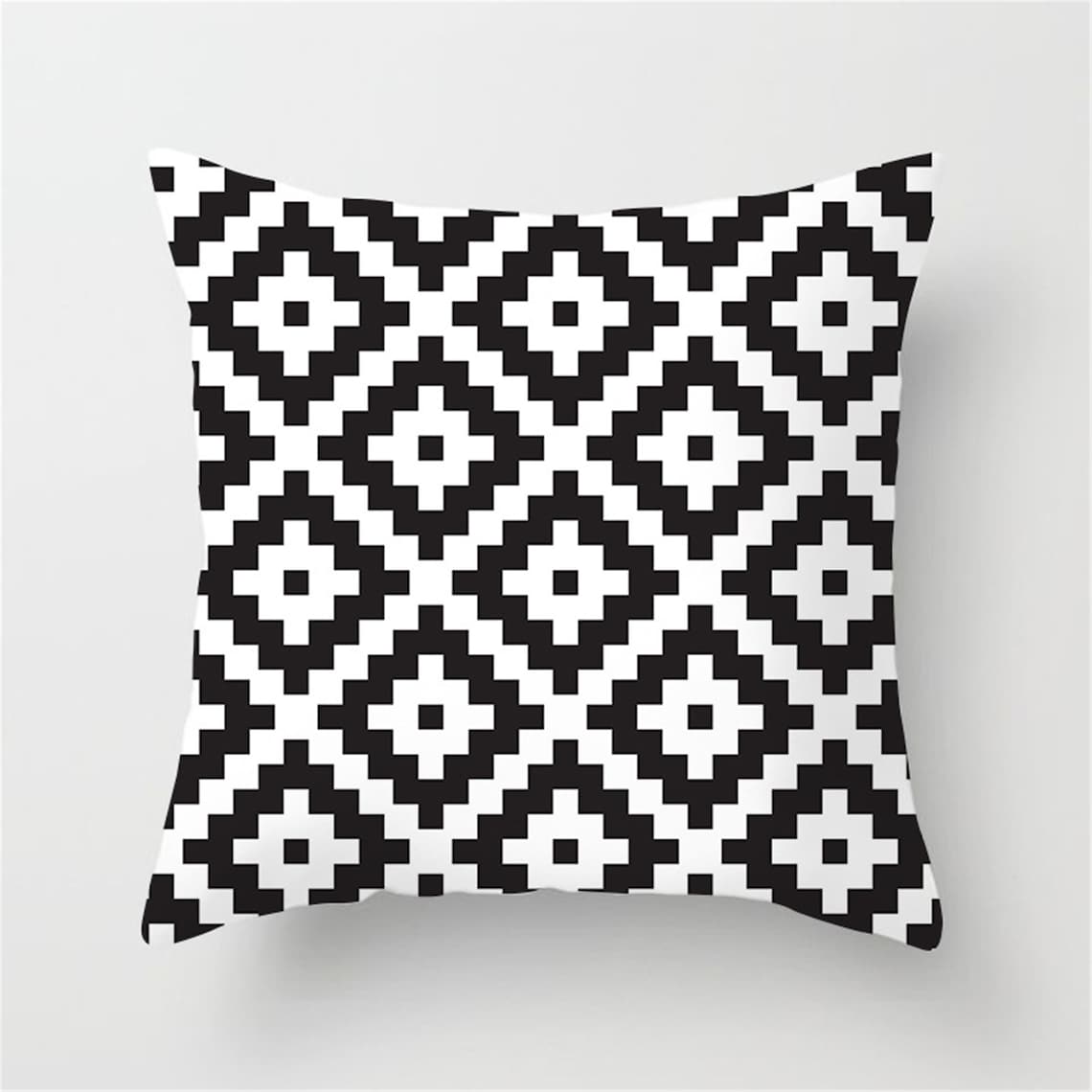 Black/white pillow coverThrow pillow caseHome GiftSquare Etsy