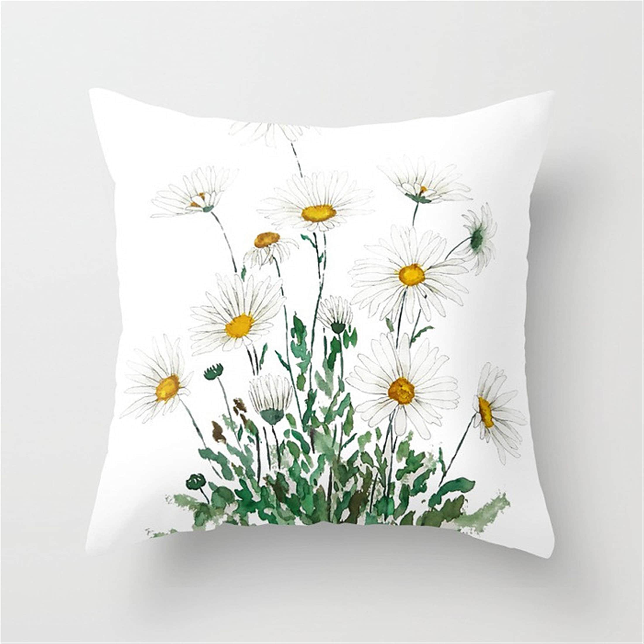 Floral pillow coverYellow Throw pillow caseHome GiftSquare Etsy