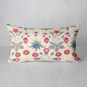 Housse de coussin fleur 15 tailles - Coussin lombaire motif William Morris à criques Art moderne déco housse de coussin, taie d&#39;oreiller fleur feuilles