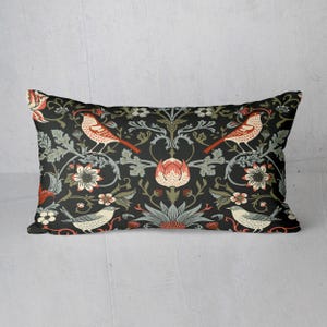William Morris Floral & Birds Throw Pillow cover - Old Fashion Nature Decorative Pillow case Custom Size Pillow Cover Multiple fabric option