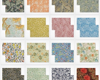 Classic William Morris Placemats Set/Personalise 12"x18" Placemat Set， William Morris Floral Table Dinning Mats for Party Kitchen Decoration