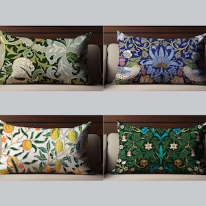 William Morris Floral Decor Throw Pillow cover -Old fashion Classic Decor Lumbar Pillow cover -Custom Sizes Pillow Cases 12x20 cushion cover