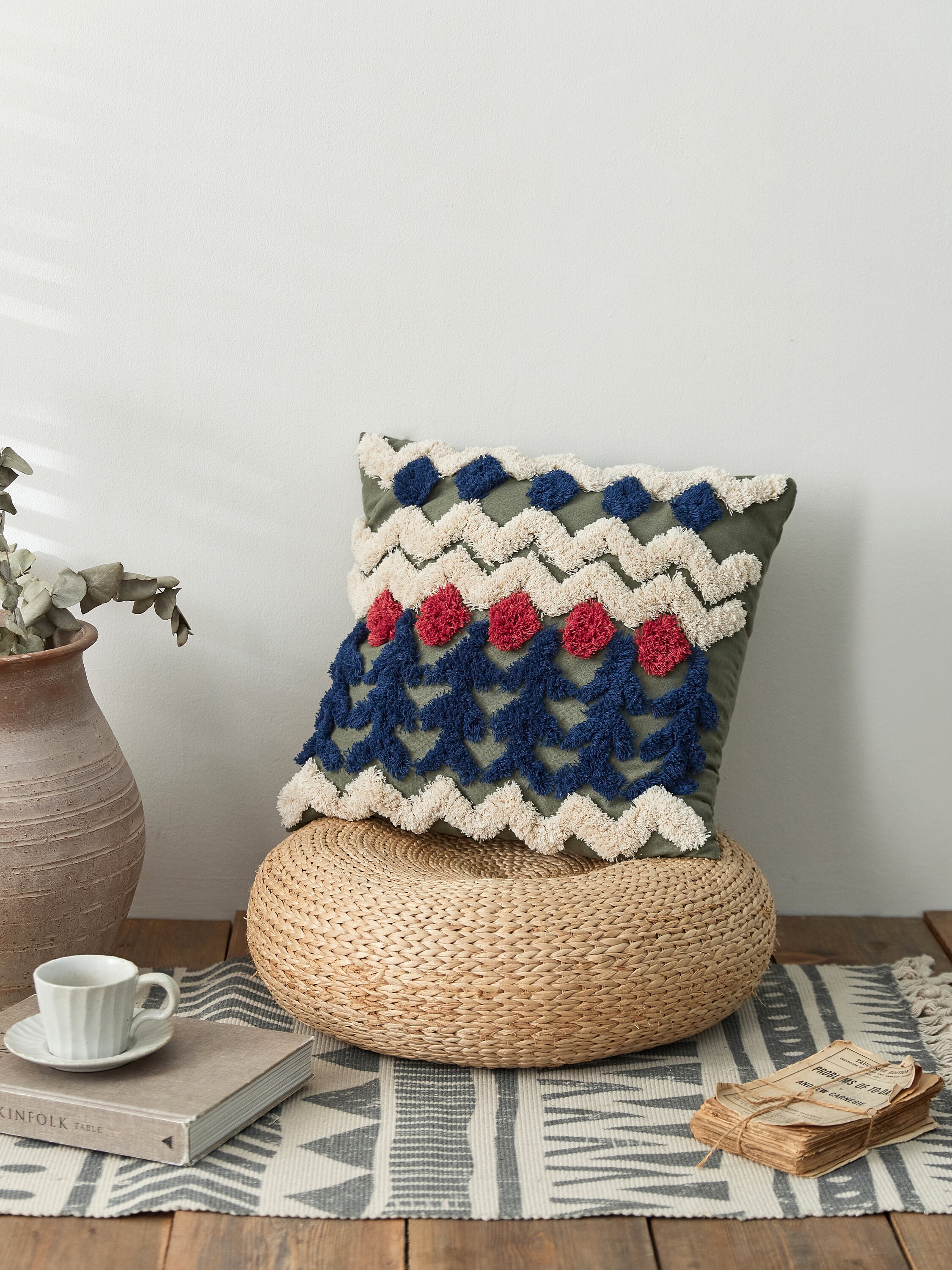 Boho handmade pillow cover1818Tufted Lumbar Throw pillow Etsy