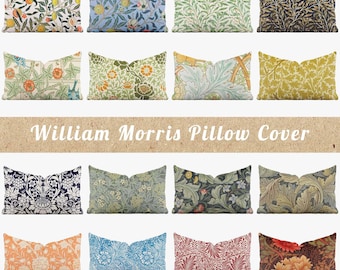 William Morris Throw Pillow Cover in 7 Sizes, Morris Art Square Decorative Cushion Cover, Old Fashion Classic Floral Lumbar Pillow Case Gift