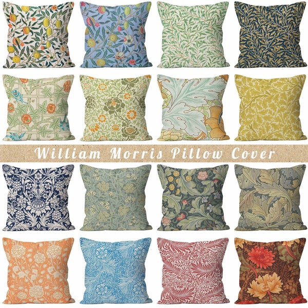 Classic William Morris Pattern Cushion Cover 16" 18" 20" 24" Art  Nouveau Lumbar Pillowcases 12"x20", Plant Leaves Flower Throw Pillow Cover