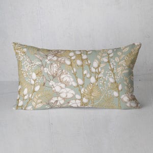 Housse de coussin florale classique - Taie d&#39;oreiller décorative motif William Morris Art floral naturel Housse de coussin Plusieurs tissus au choix