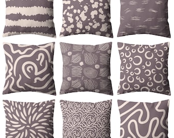 Szara geometryczna poszewka na poduszkę w 7 rozmiarach, prostokątna poszewka na poduszkę lędźwiową, nowoczesna dekoracja do domu, spersonalizowane prezenty, len, bawełna