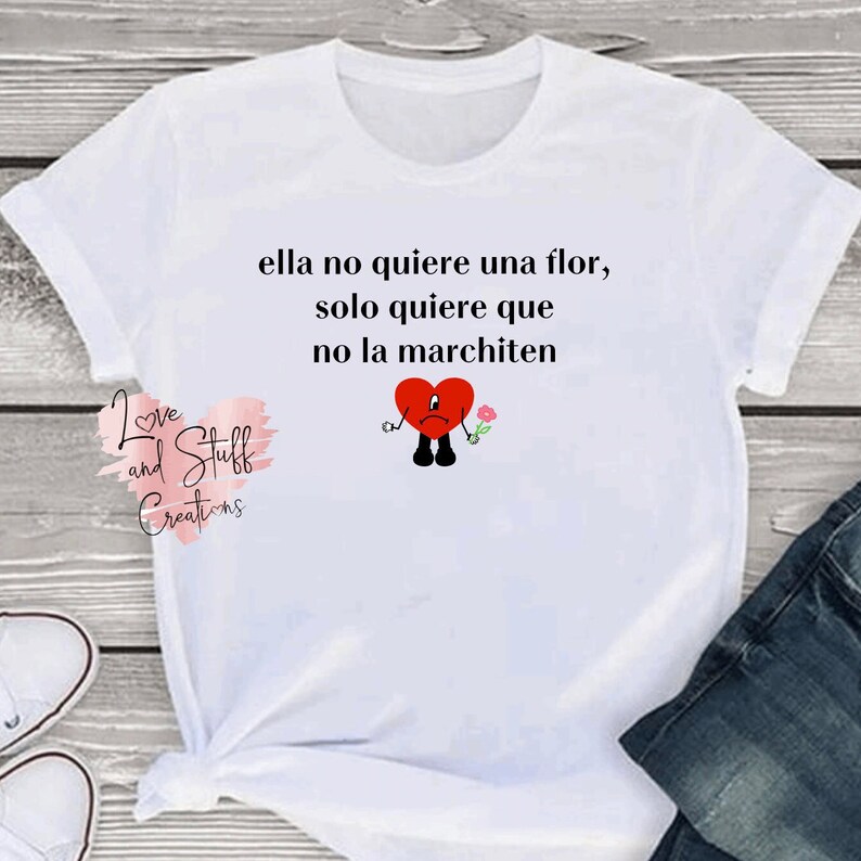 Andrea/bad Bunny / Un Verano Sin Ti/ Tshirt/ Bad Bunny Lyrics/ Ella No
