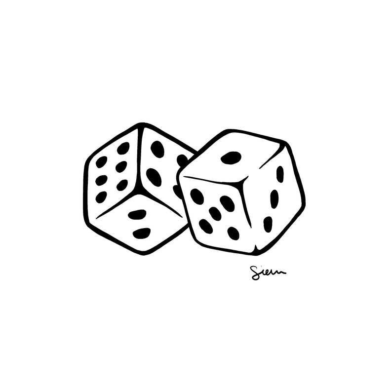 Dice, Lucky Dice, Vegas, Trendy, Sticker, Art Etsy
