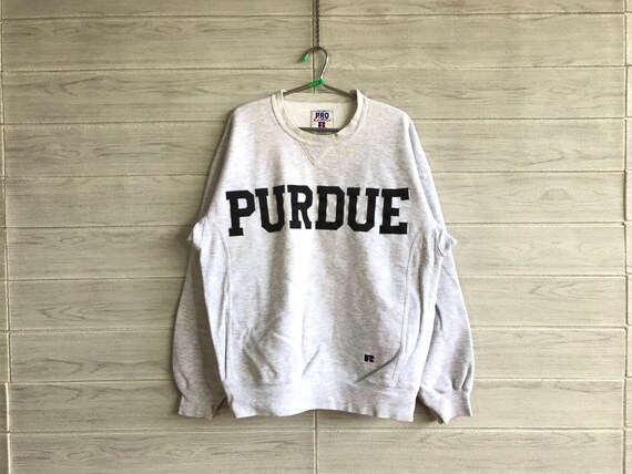 Vintage 90s Purdue Sweatshirt Grey Colour Purdue U