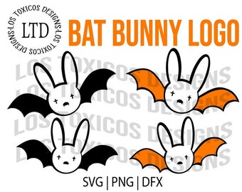 Bat Bunny Halloween Logo / Bad Bunny Halloween Logo / Bad Bunny Halloween