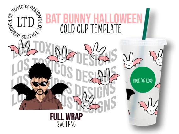 Bat Bunny Halloween Wrap | Bad Bunny Svg | Bad Bunny Halloween | Bat Bunny Svg