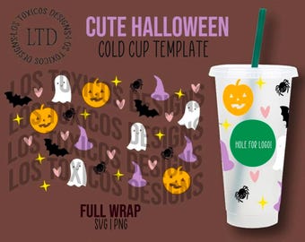 Cute Halloween Starbucks Venti Full Wrap | Halloween Starbucks Wrap | Halloween Wrap SVG | Halloween SVG | Halloween Cup SVG | Starbucks Cup