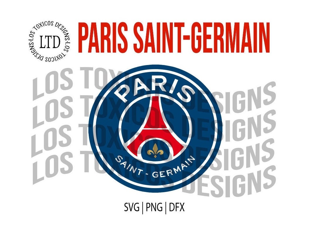 Sticker Mural Paris Saint-Germain et Logo - 90cm x 25cm