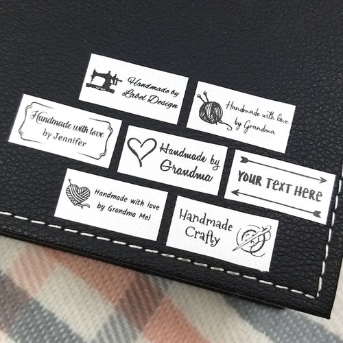 100 Pre-cut Iron on Personalized Clothing Name Labels / Tags ...