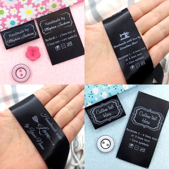 500Pcs Clothes Name Tags Customized Fabric Sewing Garment Brand
