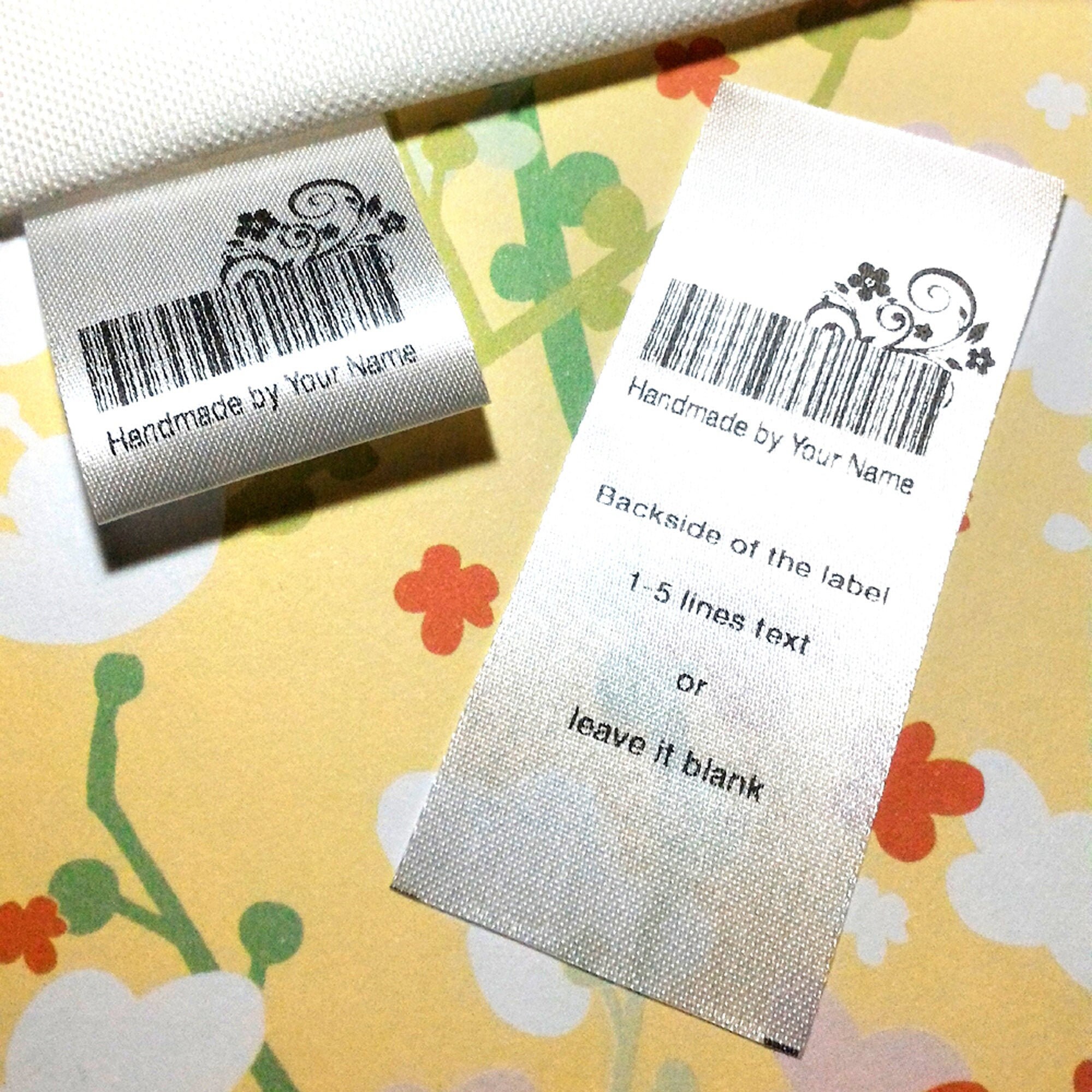 100 1000 Pcs Custom Clothing Label Fabric Label Sewing Folding Etsy